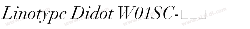 Linotype Didot W01SC字体转换